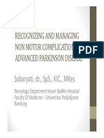Recognizing and Managing Non Motor Complication in Advanced Parkinson Disease