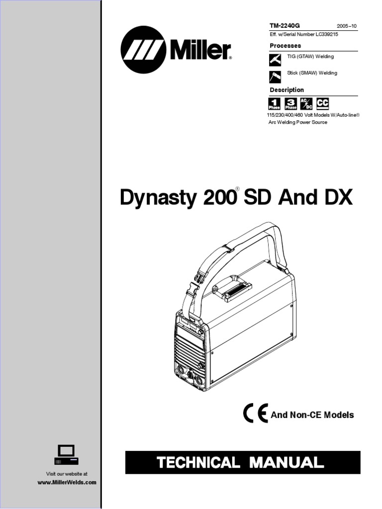 miller_dynasty_200sd_dx_technical-manual.pdf | Welding | Electrical