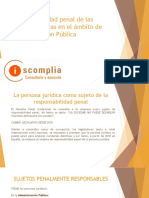 La Responsabilidad Penal de Las Personas Jurídicas en El Ámbito de La Administración Pública