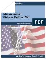 Management of Diabetes Mellitus (DM) : Clinical Practice Guideline