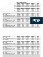 Daily Task (S) Schedule