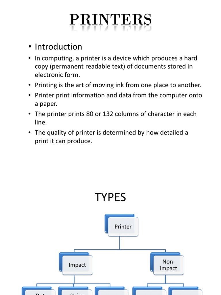 Types of Printers Printer Art Media