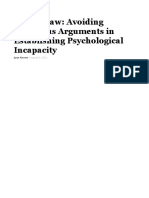 Family Law: Avoiding Fallacious Arguments in Establishing Psychological Incapacity