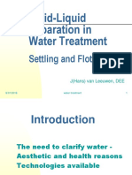 Solid-Liquid Separation in Water Treatment: Settling and Flotation
