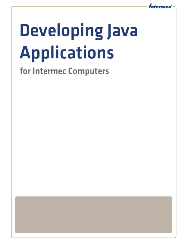 Developing Java Applications: For Intermec Computers | PDF | Java ...