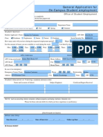 Student Employment Application