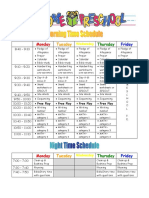 Daily Schedule K5 September