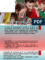 TDE Teste Desempenho Escolar