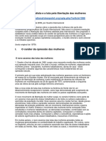 A Revolução Socialista e A Luta Pela Libertação Das Mulheres