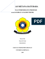 Tugas Gas Metana Batubara: Perbandingan Performance Produksi Berdasarkan Analisis Teknik