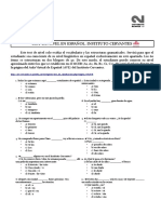 Test de Nivel Ave Instituto Cervantes ( Alumno ) PDF