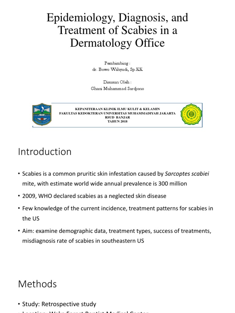 Epidemiology, Diagnosis, and Treatment of Scabies | PDF | Medical ...