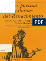 Aa VV - Tres Poetisas Italianas Del Renacimiento