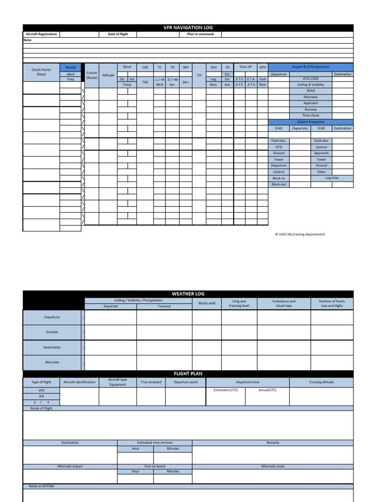 VFR Navlog PDF | PDF