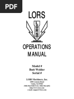 Butt Welder Manual