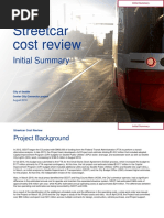 Initial Summary Streetcar Cost Review 8-31-18