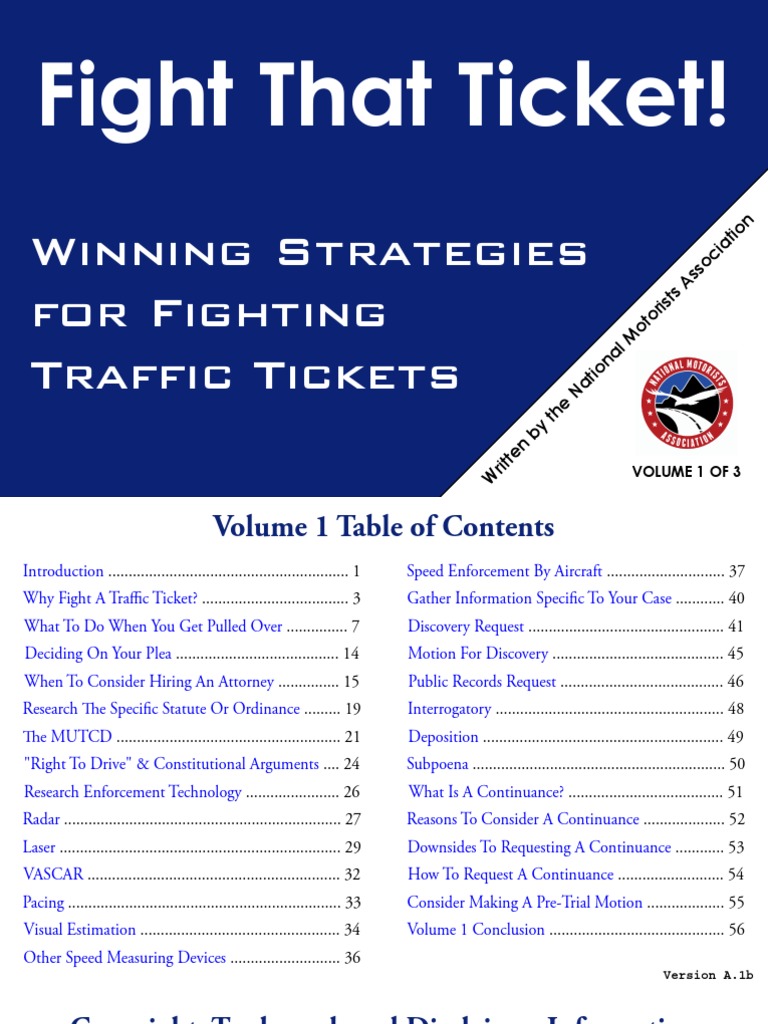 Fight That Ticket | PDF | Traffic Ticket | Discovery (Law)
