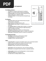 List of Lab Equipment