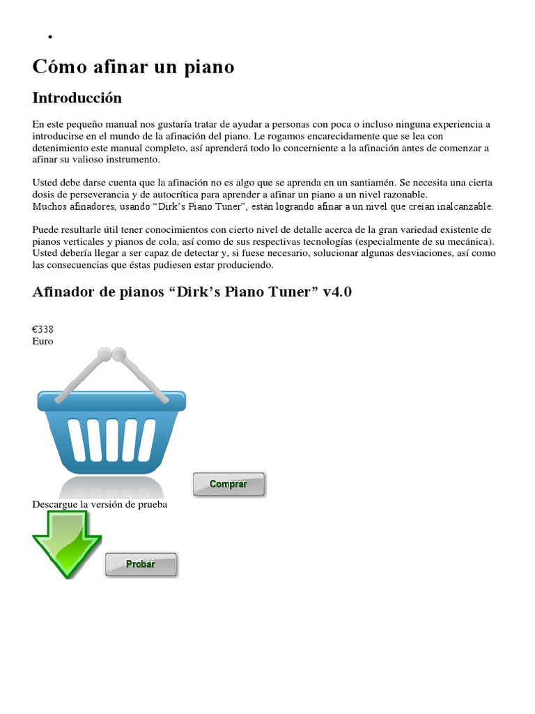Cómo Afinar Un Piano PDF Piano Instrumentos de cuerda