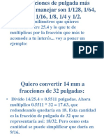 Las Fracciones de Pulgada Más Comunes A Manejar