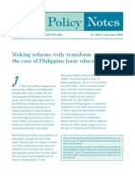 Olicy: Making Reforms Truly Transform: The Case of Philippine Basic Education