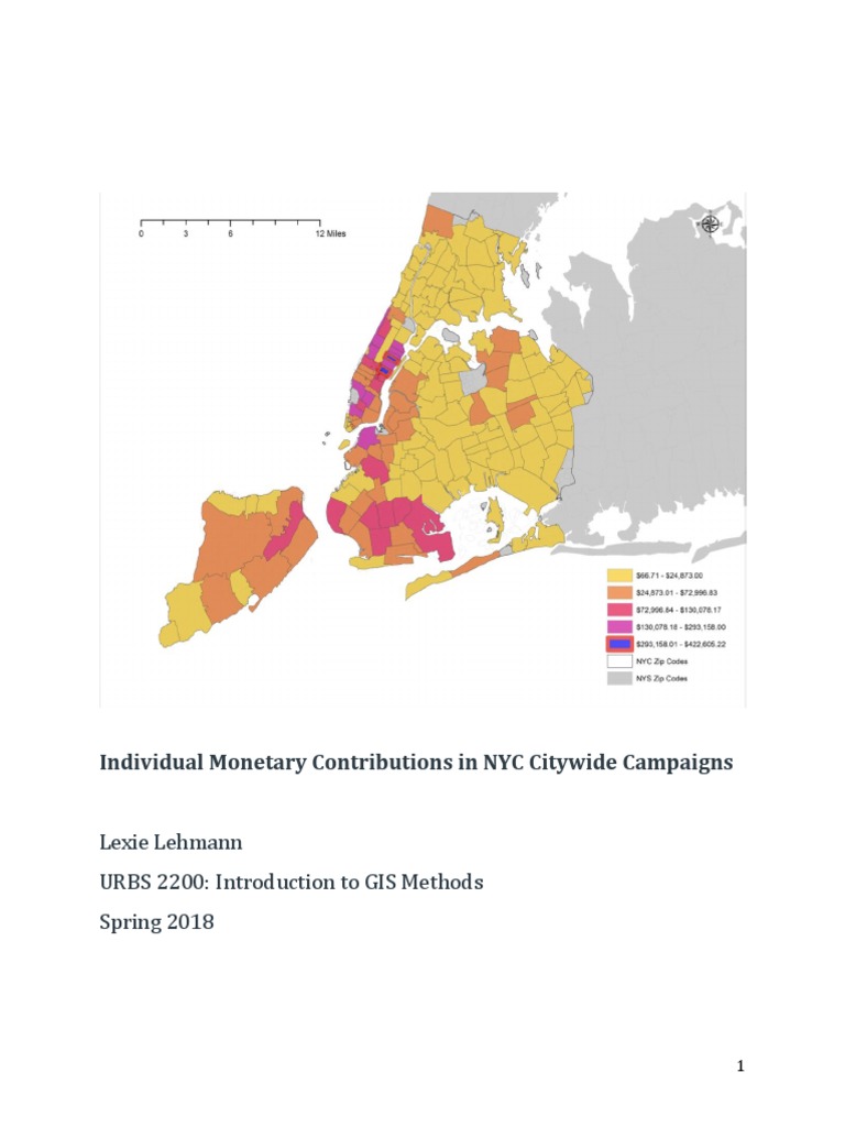 Project: Visualizing NYC Campaign Finance - Final Report | PDF ...
