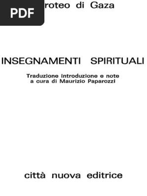 Insegnamenti Spirituali Doroteo Di Gaza Pdf