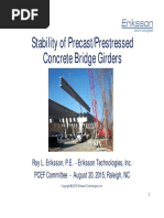 Stability of Precast/Prestressed Concrete Bridge Girders