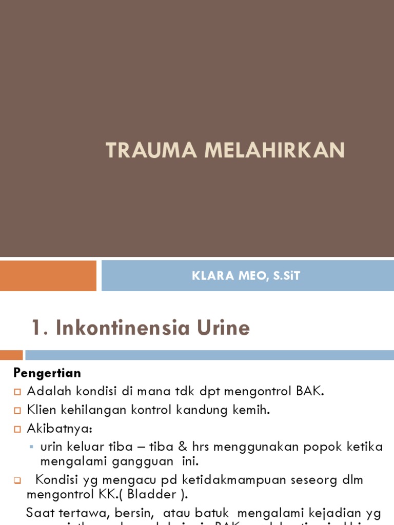 Trauma Kelahiran | PDF