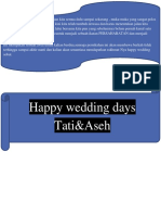 Happy Wedding Days Tati&Aseh