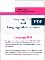 Introduction to Sociolinguistics Chapter 3 Language Shift and Maintenance