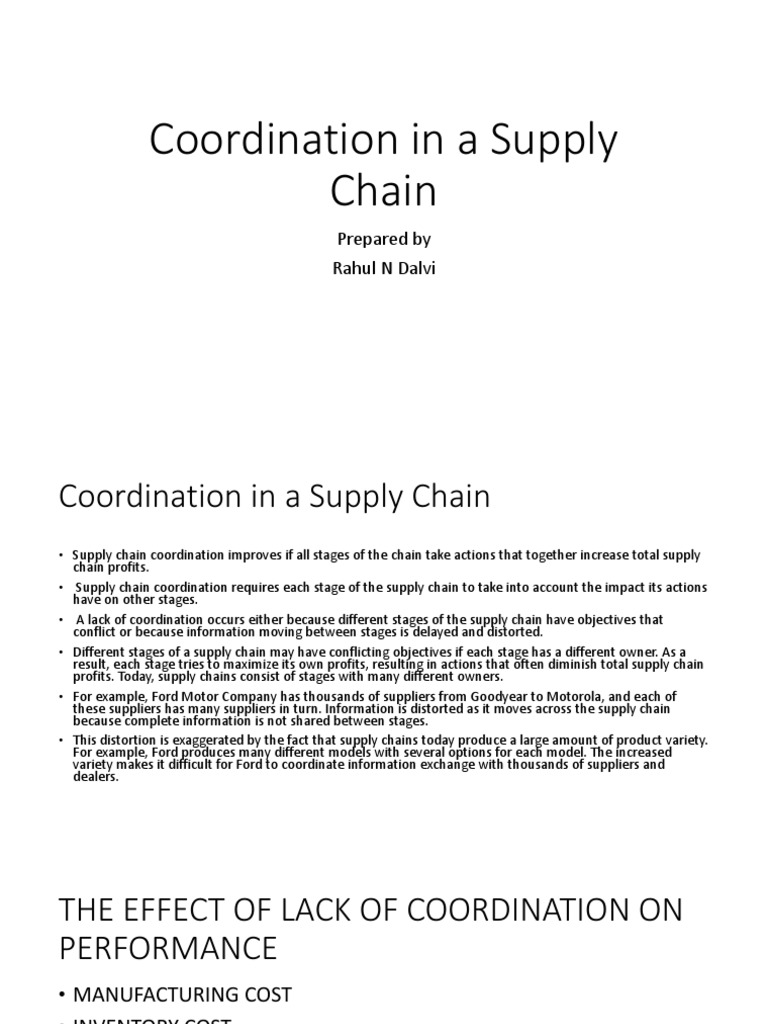 Enhancing Supply Chain Coordination | PDF | Business