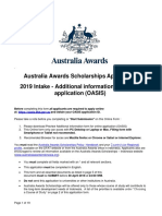 Australia Awards in Indonesia Additional Information Form Intake 2019