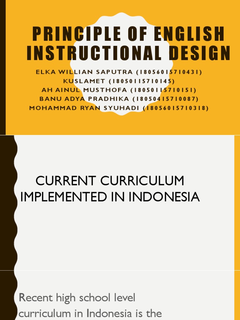 Principles of English Instructional Design | PDF | Language Acquisition ...