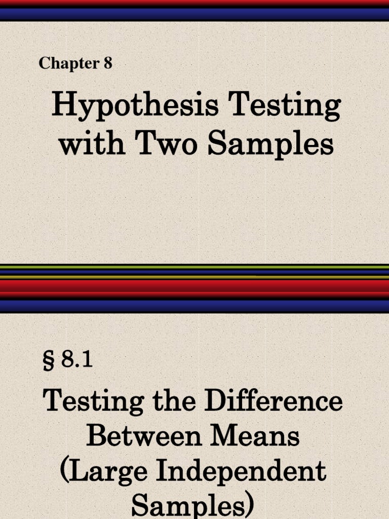 Two-Sample Hypothesis Testing Guide | PDF | Student's T Test ...