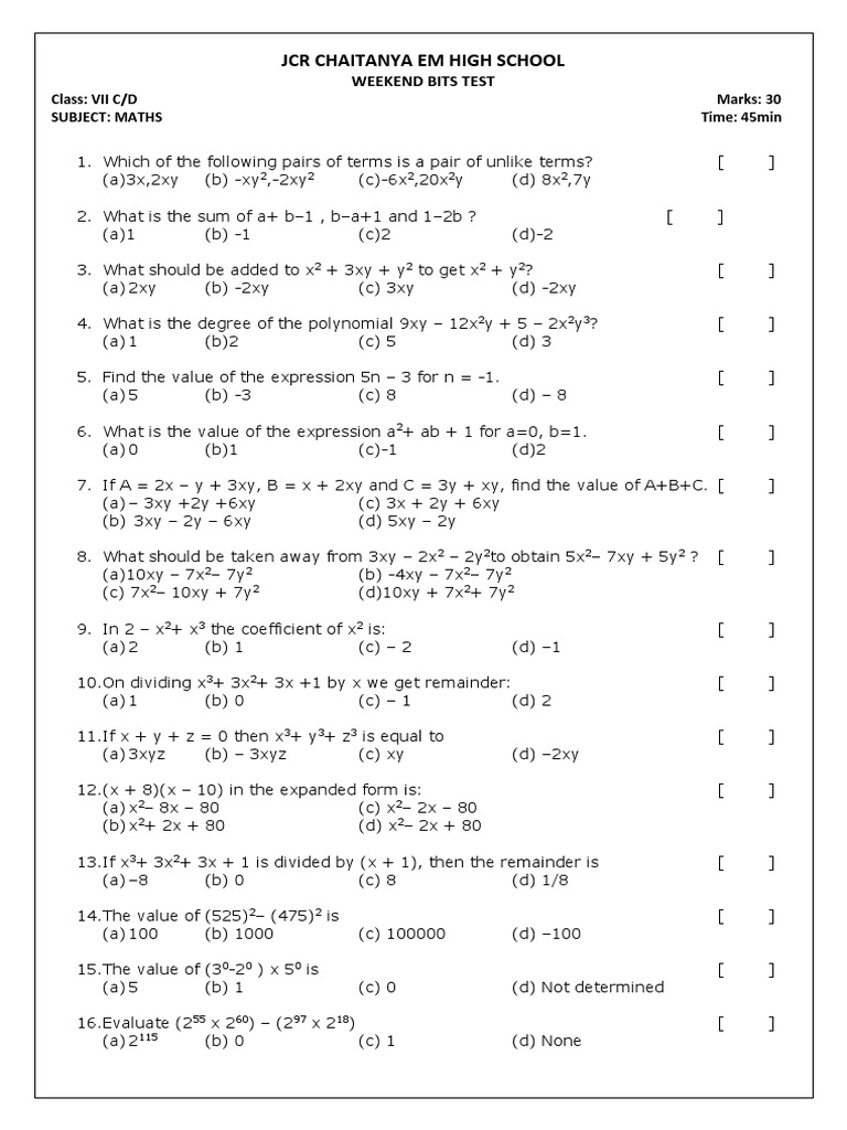 Class 7 Pdf Computational Science Mathematics Of Computing