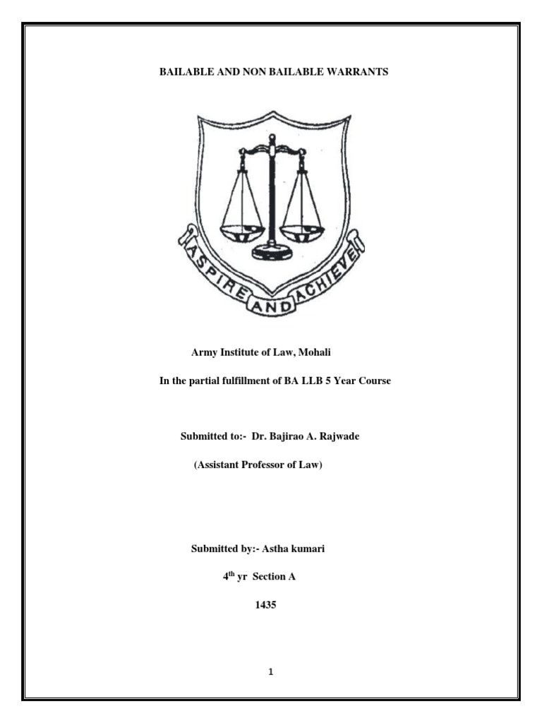 Bailable vs Non-Bailable Warrants Explained | PDF | Bail | Arrest Warrant
