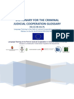 Dictionary For The Criminal Judicial Cooperation Glossary