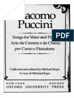Puccini - Arie Da Camera e Da Chiesa Per Canto e Pianoforte PDF