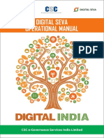 Digital Seva Operational Manual: CSC E-Governance Services India Limited