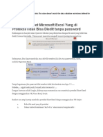 Membuka Sheet Microsoft Excel Yang Di Proteksi/Tidak Bisa Diedit Tanpa Password
