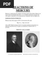 Reactions of Mercury