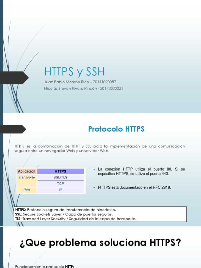 Protocolo HTTPS y SSH | PDF | Transport Layer Security | Protocolo de ...