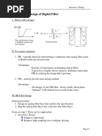 Analysis and Design of Digital Filter: EE 422G Notes Instructor: Cheung