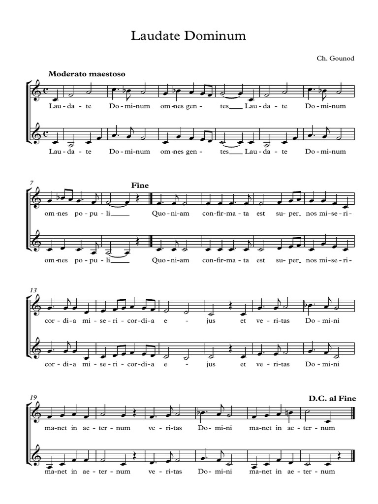 Laudate Dominum - Gounod | PDF