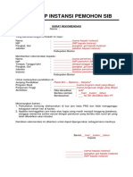 Format II - Surat Rekomendasi Dari Kepala Instansi