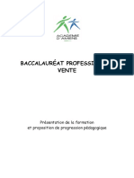 Presentation Et Progression Bac Pro Vente-hq