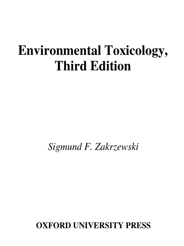 Environmental Toxicology 3rd Edition | PDF | Toxin | Pollution