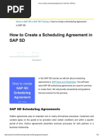 How To Create A Scheduling Agreement in SAP SD - ERProof