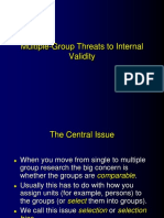 Multiple Group Threats To Internal Validity